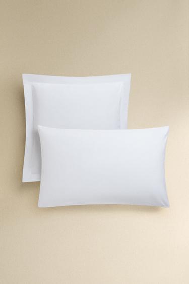 FUNDA ALMOHADA ALGODÓN PERCAL (200 HILOS) - Blanco de Zara - Imagen 0