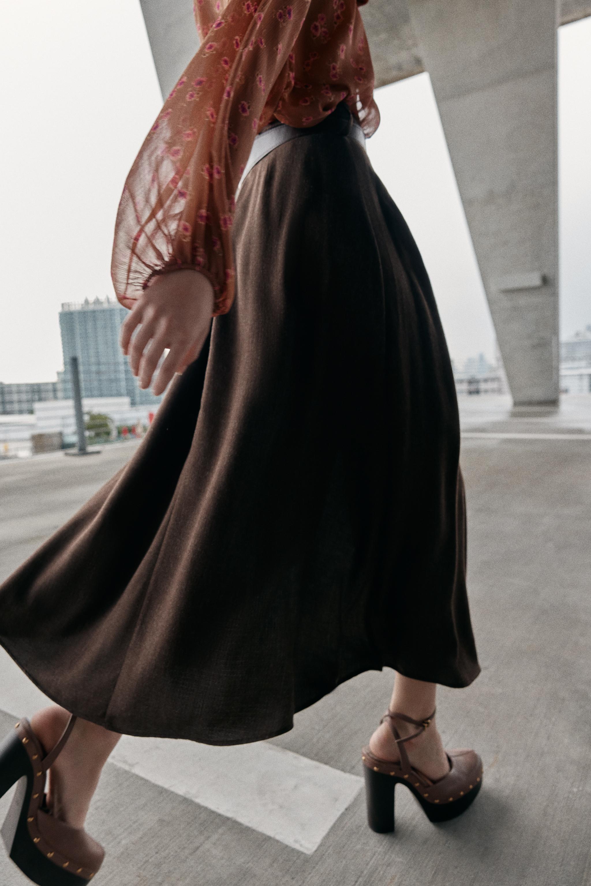 レザー プラットフォームシューズ - ブラウン | ZARA Japan / 日本