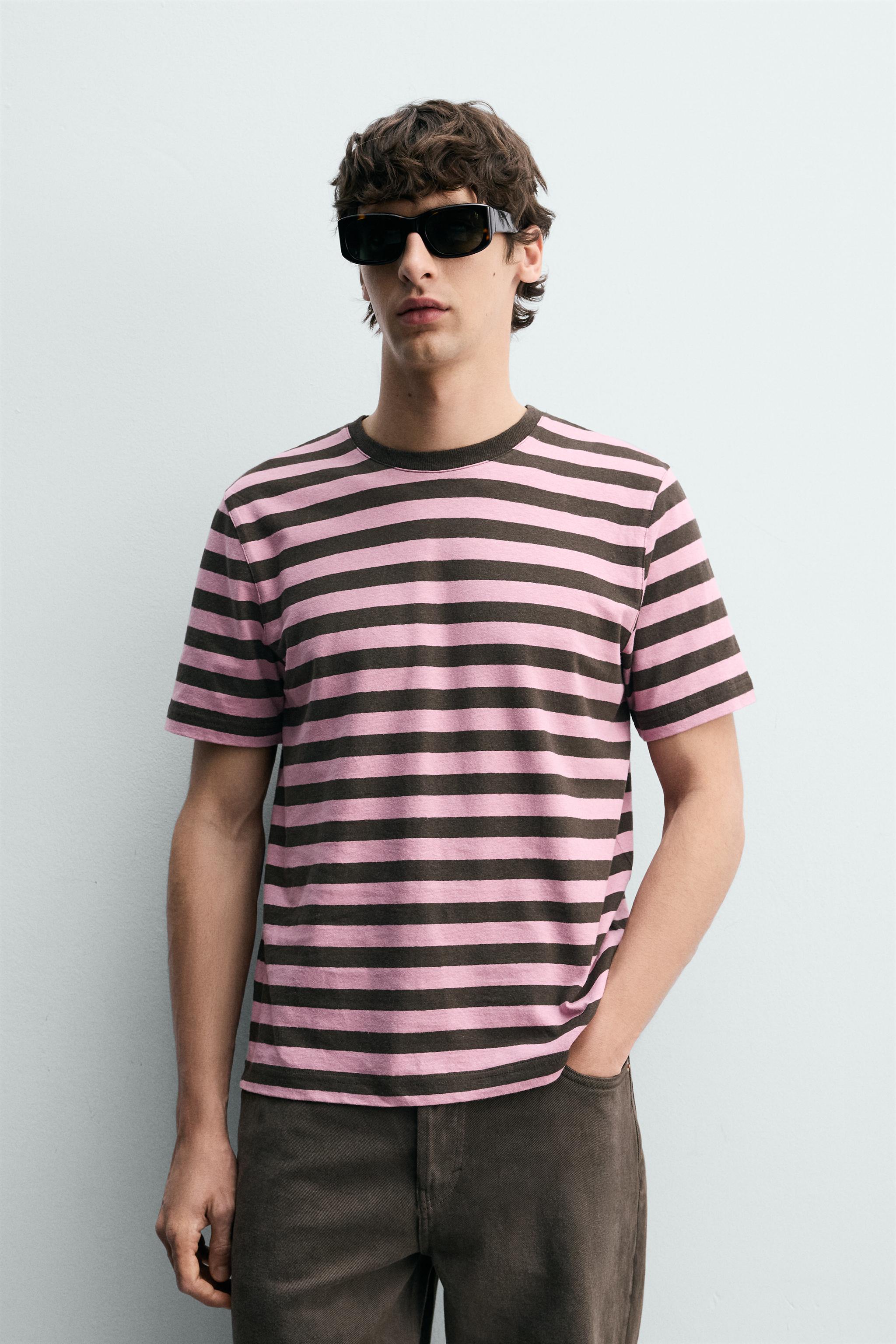 T-SHIRT EN JACQUARD À RAYURES