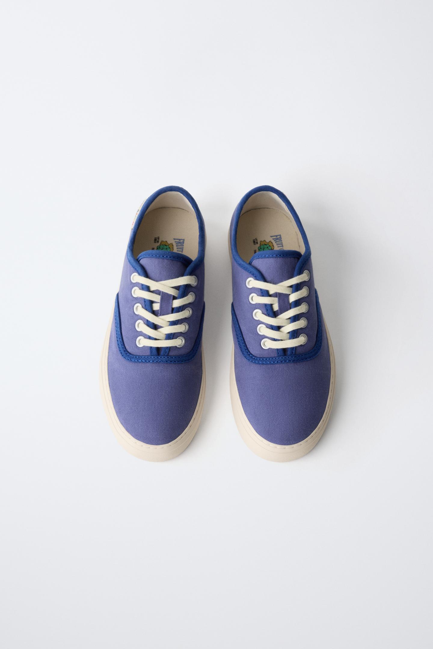 Детские кроссовки Zara Fruit OF the Loom™ Sneakers, цвет: Синий — фото 5
