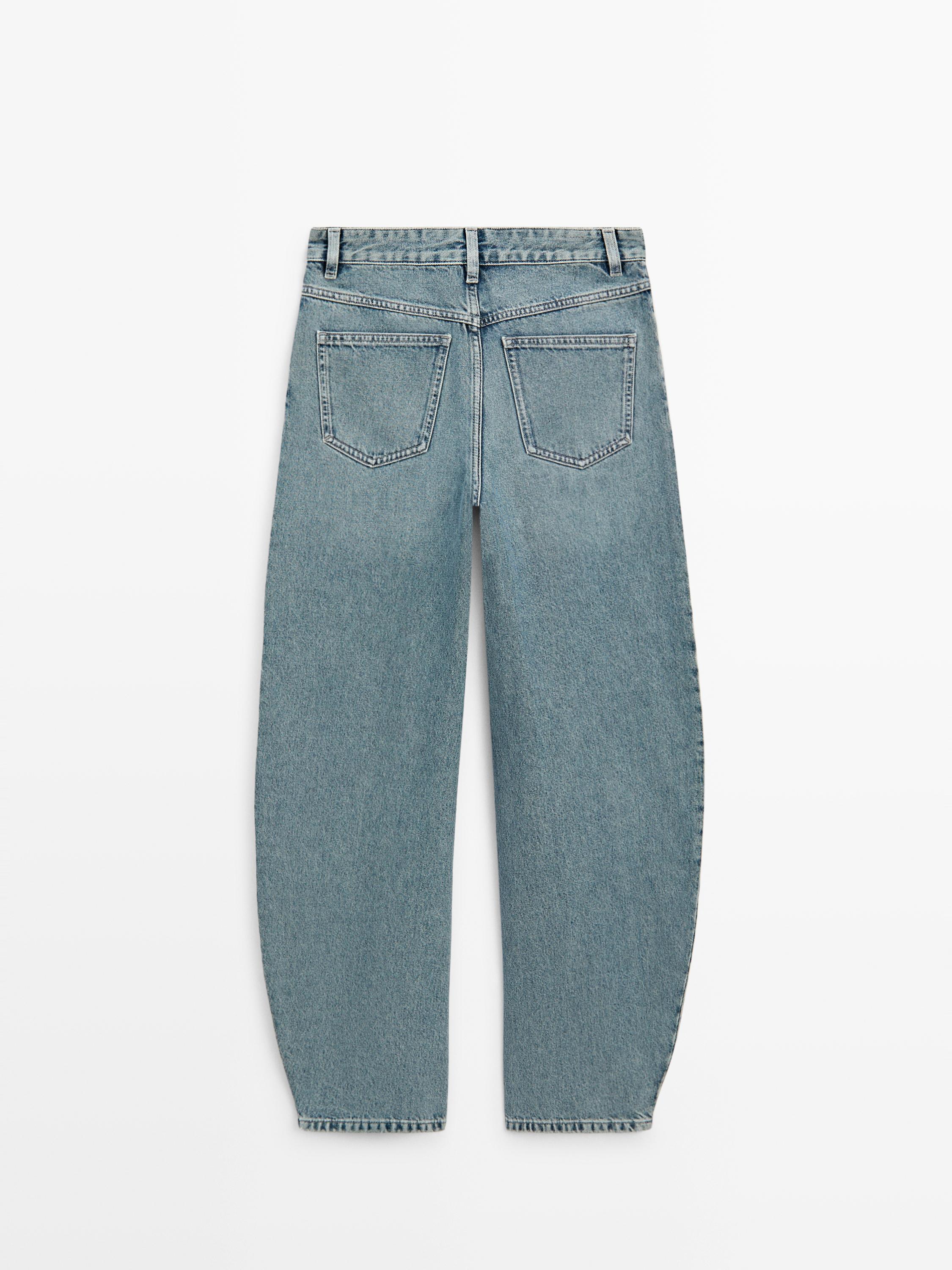 High-waist barrel fit jeans