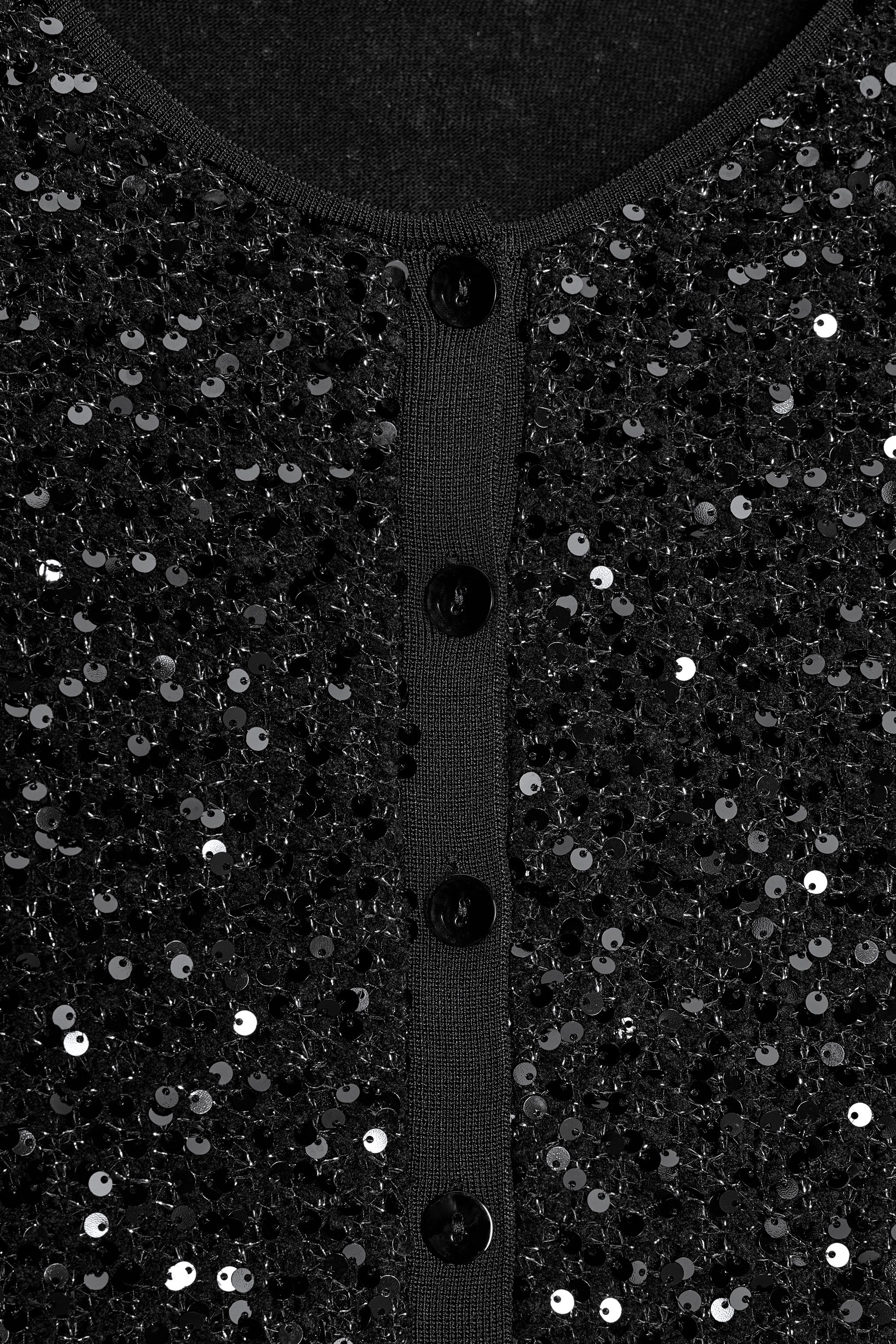 GILET EN MAILLE PAILLETTES