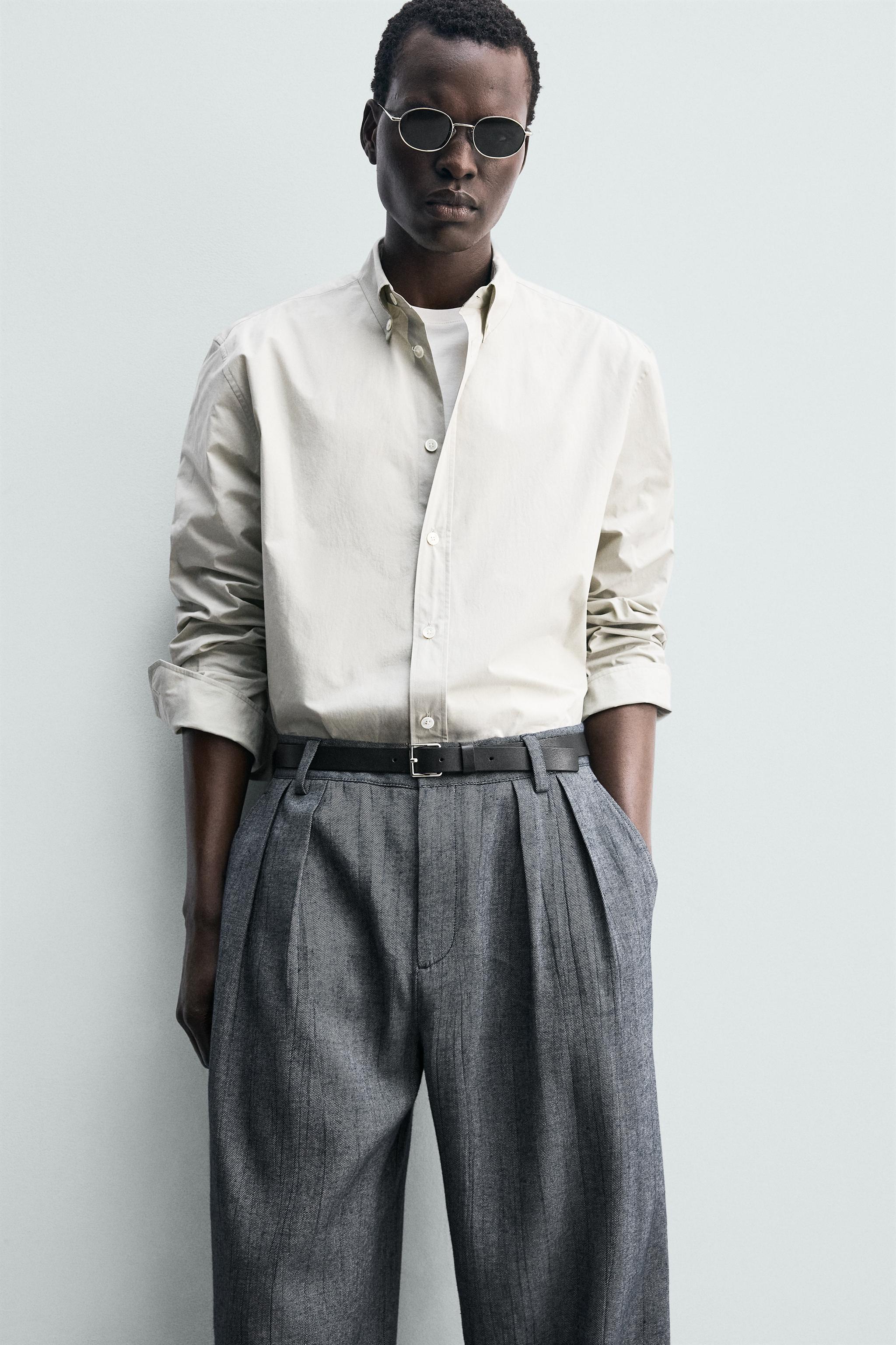 PLEATED RELAXED FIT PANTS
