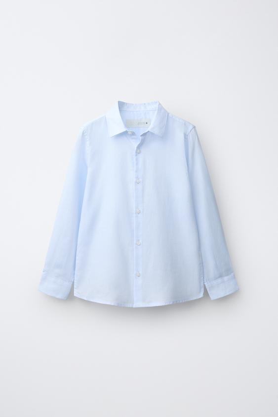 ОДНОТОННАЯ РУБАШКА ДЛЯ КОСТЮМА — НЕБЕСНО-ГОЛУБОЙ от Zara — изображение 0
