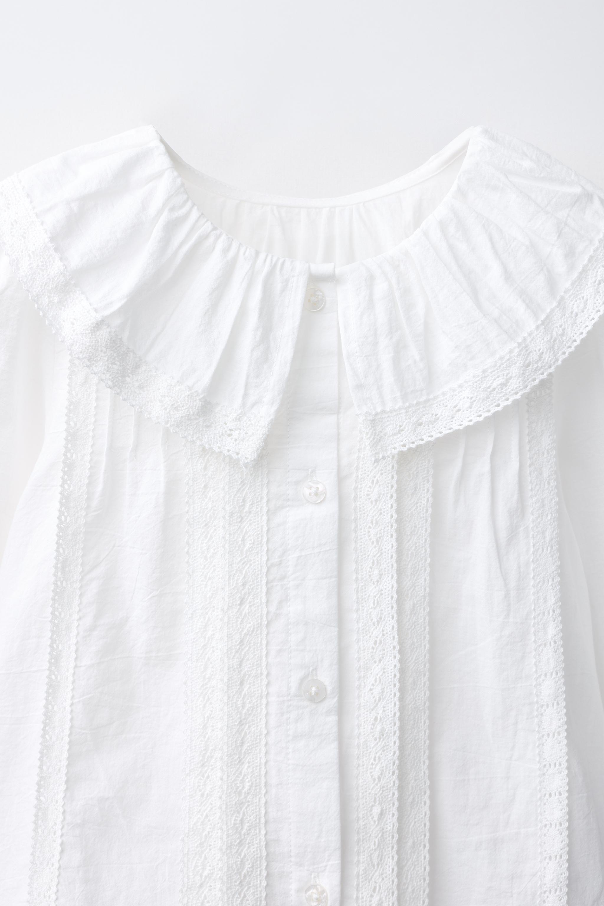 LACE PETER PAN COLLAR SHIRT