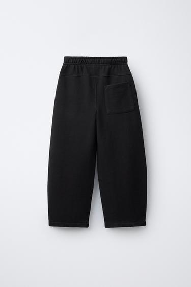 GARMENT DYE BARREL PLUSH TROUSERS - Mid-grey by Zara - Image 1
