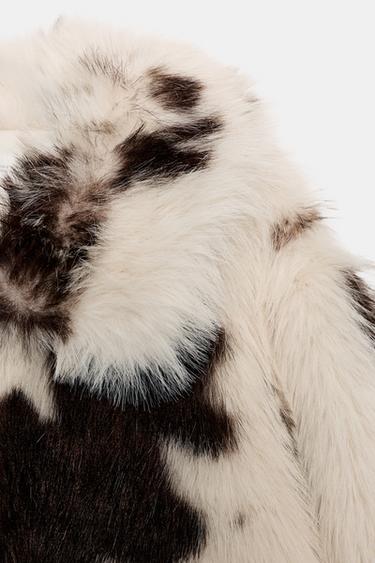 ANIMAL PRINT FAUX FUR JACKET - brown/white by Zara - Image 5