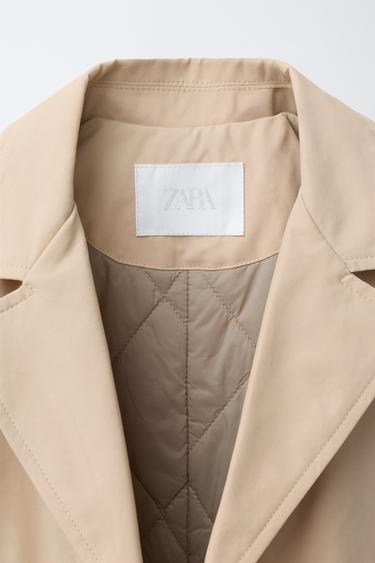 TRENCH MATELASSÉ CEINTURÉE - Sable de Zara - Image 5