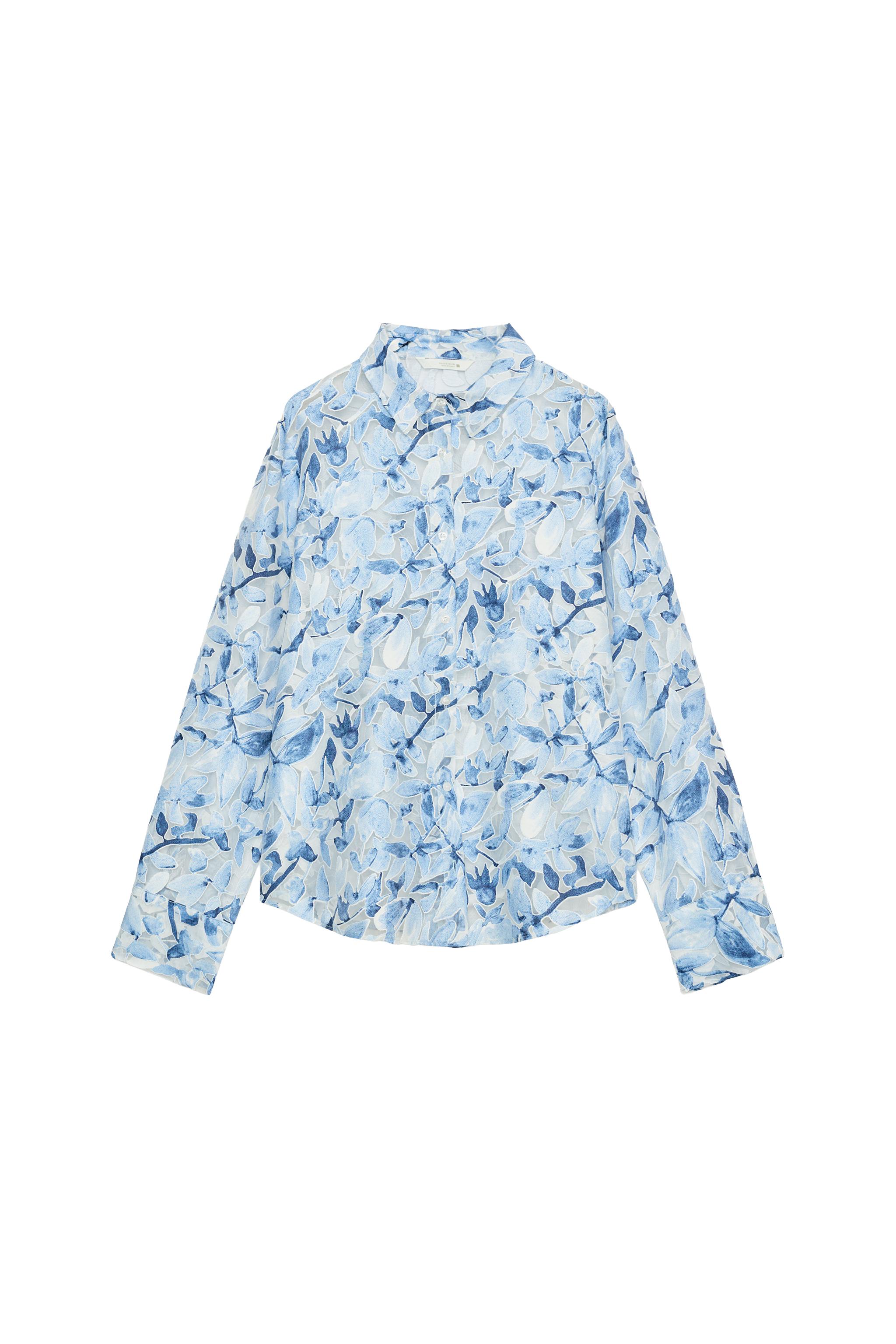 CAMISA COMBINADA ESTAMPADO FLORAL