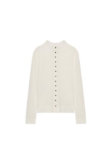 FINE KNIT CARDIGAN - Ecru by Zara