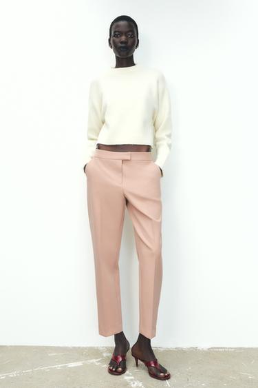 HIGH-WAIST TROUSERS - Pale pink by Zara