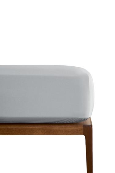 LENZUOLO CON ANGOLI COTONE PERCALLE | 40 CM ALTEZZA (300 FILI) - Blu di Zara