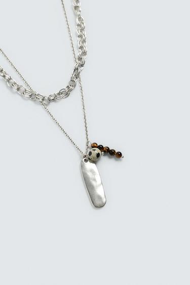 PACK OF 2 COMBINED NECKLACES - Silver by Zara - Image 4