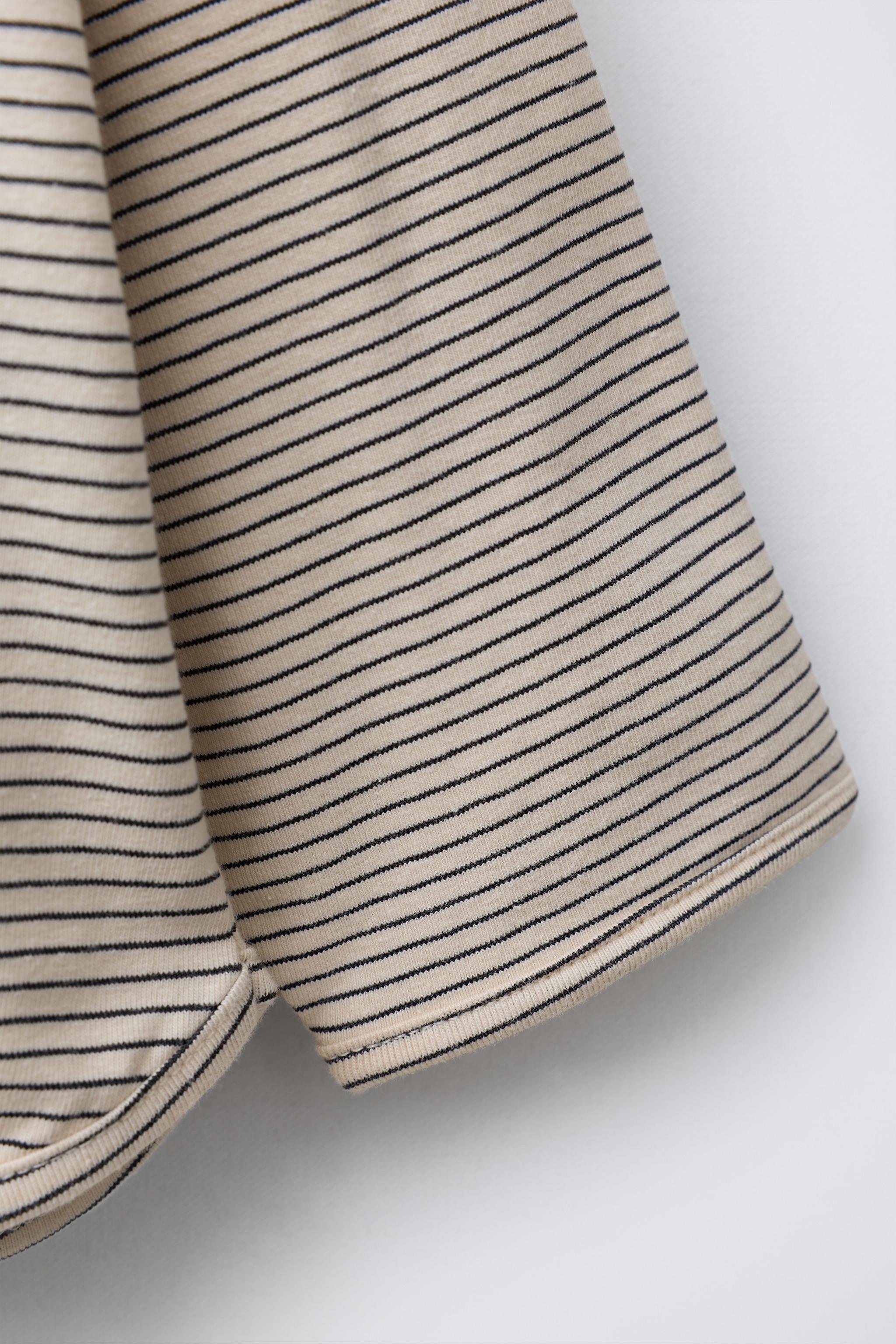 STRIPED T-SHIRT WITH EMBROIDERED HEARTS