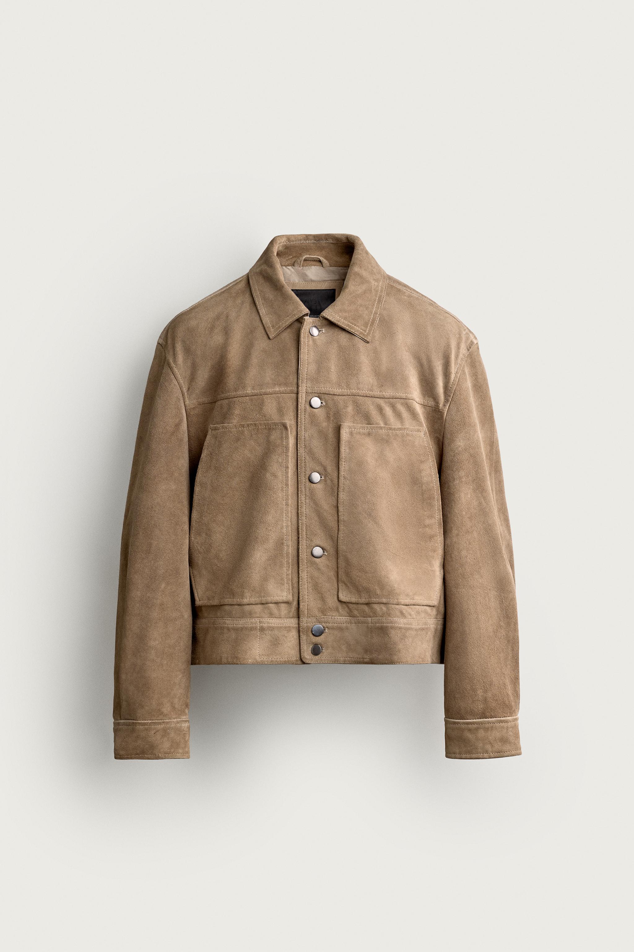 CROPPED SUEDE LEATHER JACKET