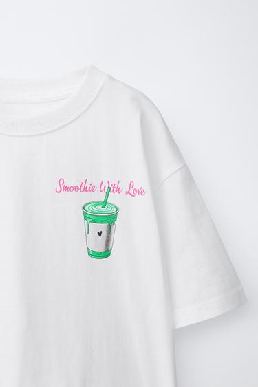 T-SHIRT IMPRIMÉ - Blanc de Zara - Image 2