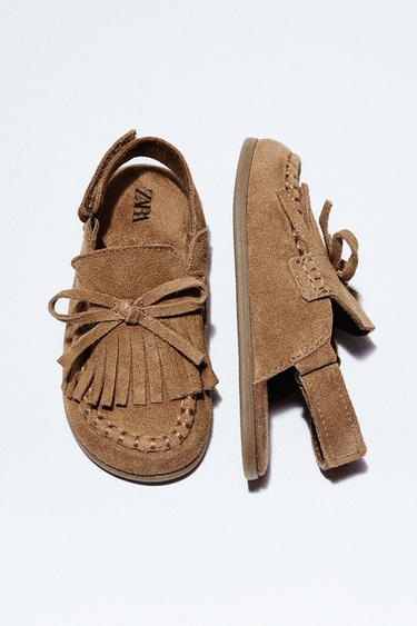 КОЖАНЫЕ САБО BAREFOOT — Коричневый от Zara