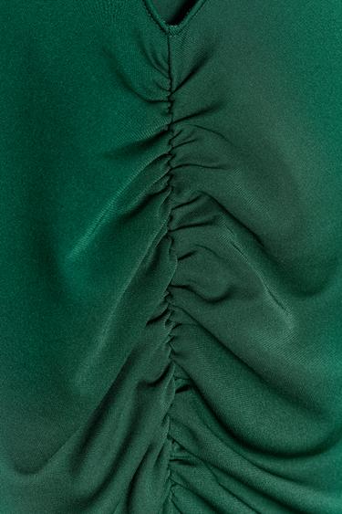 HALTER MIDI DRESS - Dark green by Zara - Image 6