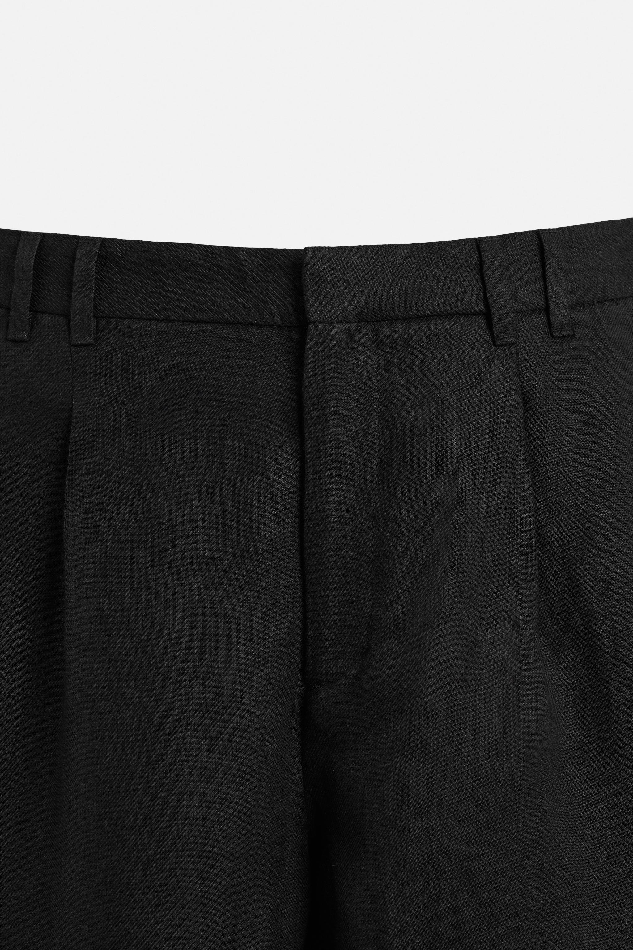 100% LINEN SUIT PANTS - Black | ZARA United States