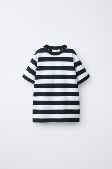Zara STRIPED PRINT T-SHIRT - striped