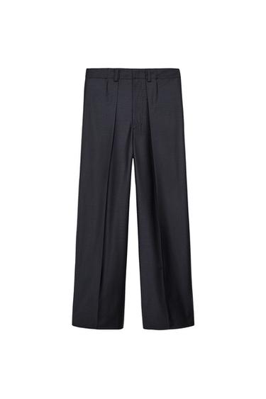WOOL BLEND PLEATED PANTS ZW COLLECTION