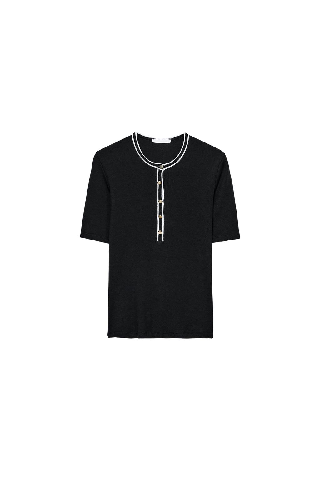 CONTRAST TRIM T-SHIRT - image 3