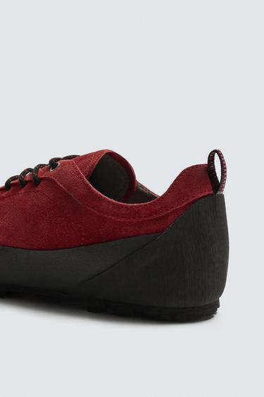 BASKETS EN CUIR SEMELLE VIBRAM® AARON LEVINE X ZARA - Rouge de Zara - Image 5