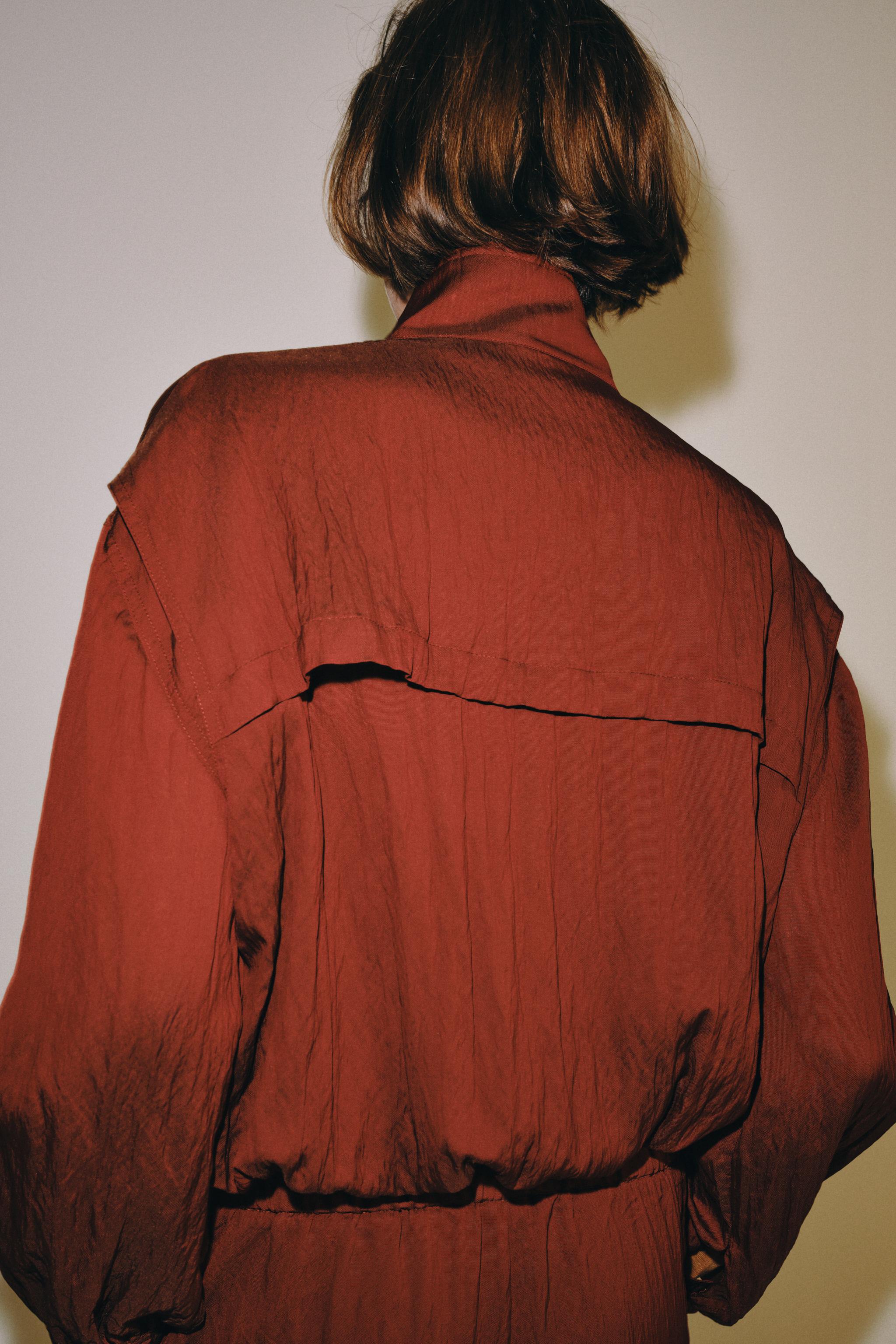 Женские куртки Zara ZW COLLECTION WRAP JACKET — фото 8