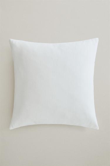 CUSHION COVER WITH LINES - White by Zara
