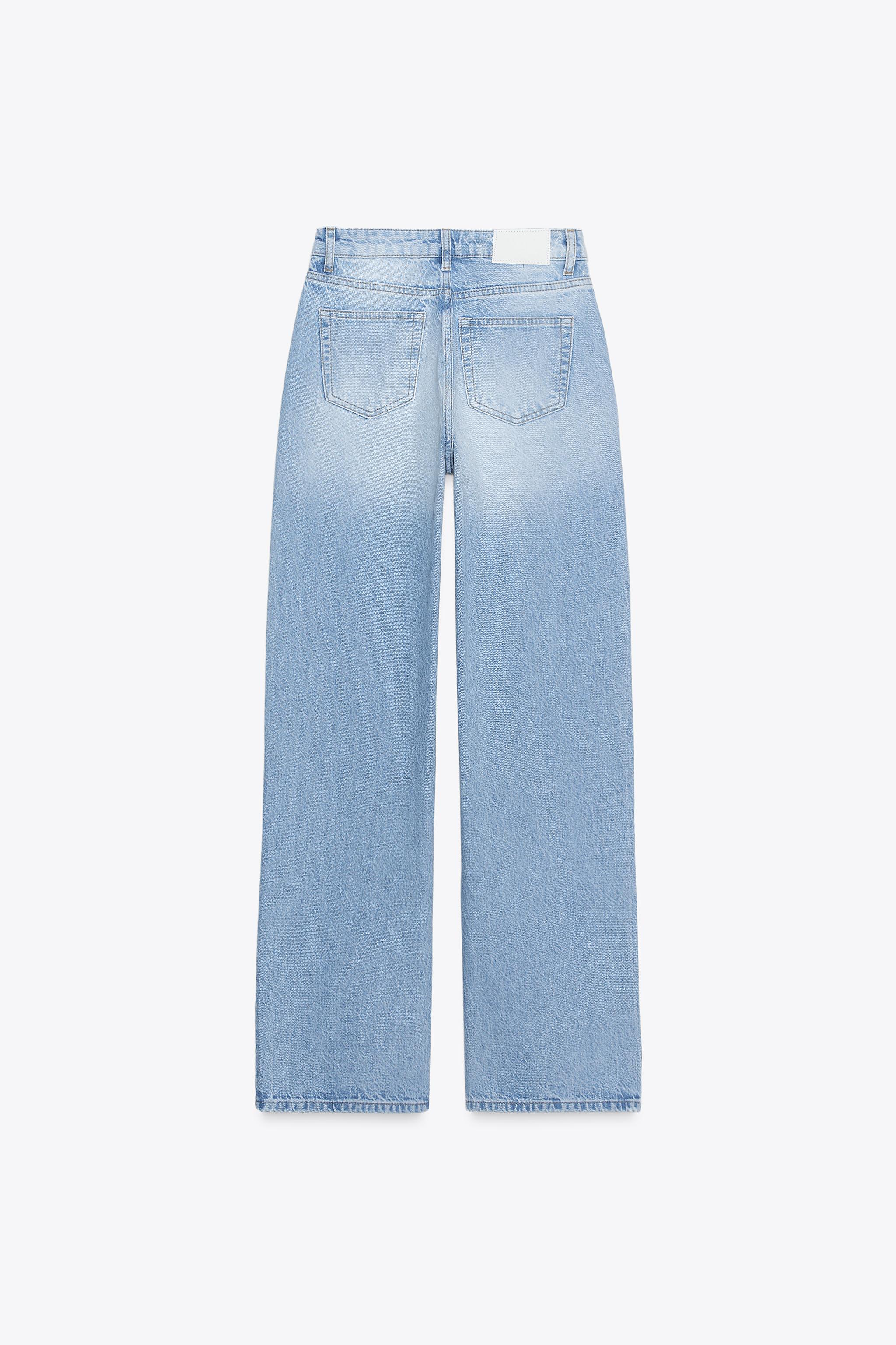 Z.04 FULL LENGTH HIGH WAIST JEANS - Light blue | ZARA United