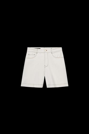 MOM-FIT-JEANS-BERMUDASHORTS Z1975 - Cremefarben von Zara