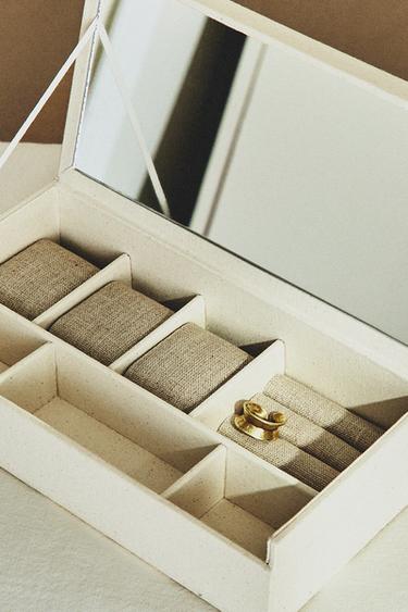 MIRRORED JEWELLERY BOX - Light beige by Zara - Image 6
