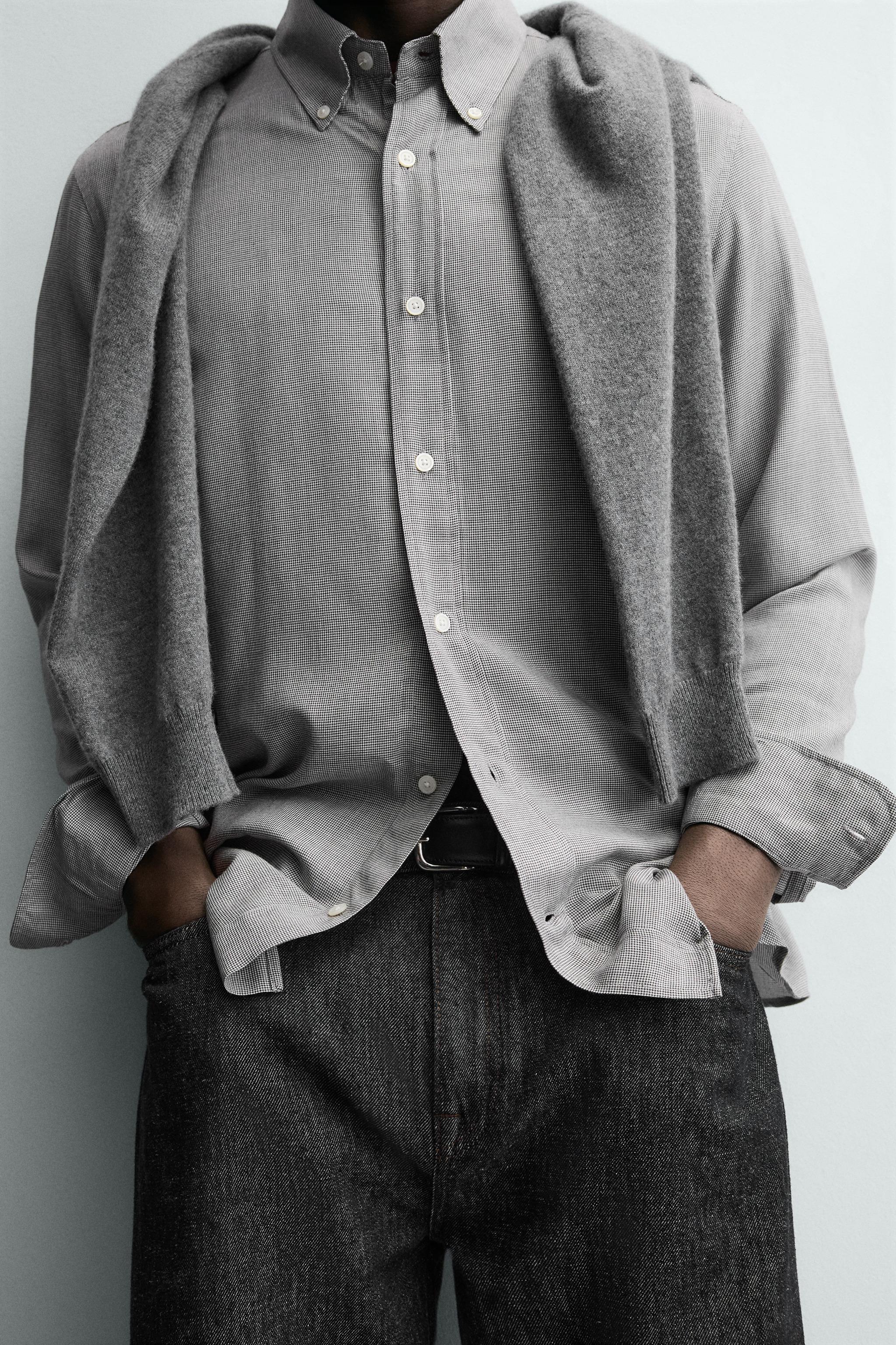 CHEMISE À CARREAUX VISCOSE - LAINE