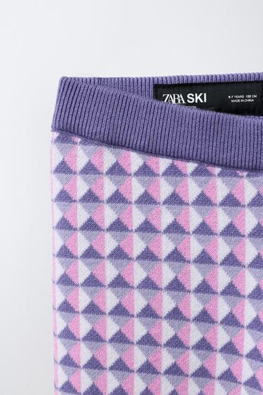 PANTALON ÉVASÉ EN MAILLE JACQUARD COLLECTION SKI - Rose / Mauve de Zara - Image 2