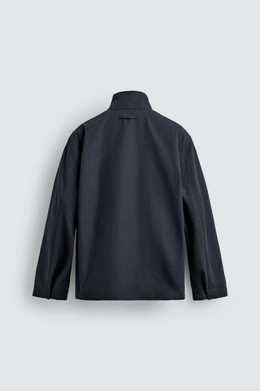 TEXTURED OVERSHIRT WITH POCKETS - Navy blue by Zara - Image 8