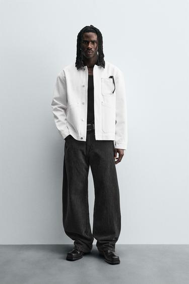 CONTRAST COLLAR JACKET - Oyster-white by Zara - Image 0
