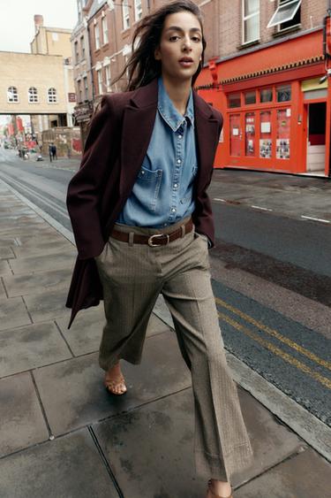 ABRIGO HOMBRERAS SOFT - Burgundy de Zara