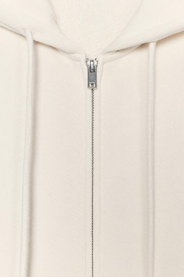 RUSTIC HOODIE - Ecru by Zara - Image 7