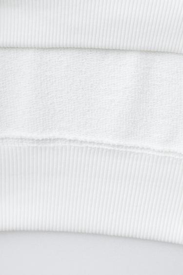 SWEATSHIRT WITH TEXT PATCHES - Ecru by Zara - Image 3