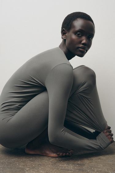 POLYAMIDE MIDI DRESS - Green by Zara - Image 0