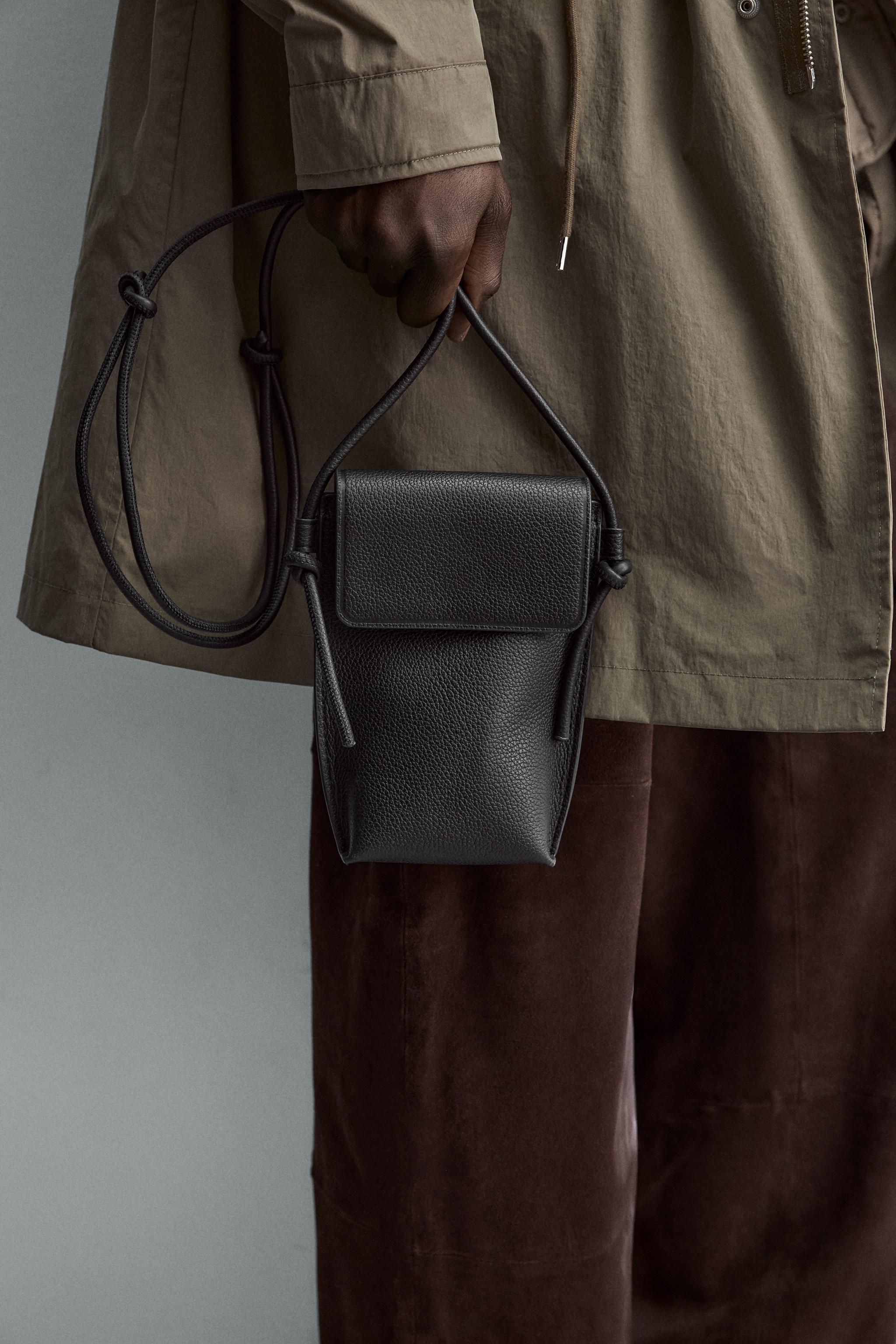 レザーショルダーバッグ - ブラック | ZARA Japan / 日本