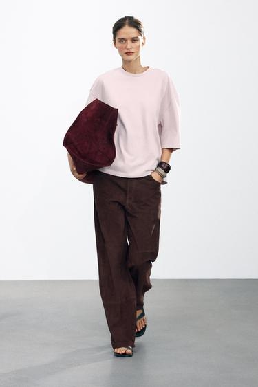 LOOSE FIT T-SHIRT - Pink / Lilac by Zara - Image 0