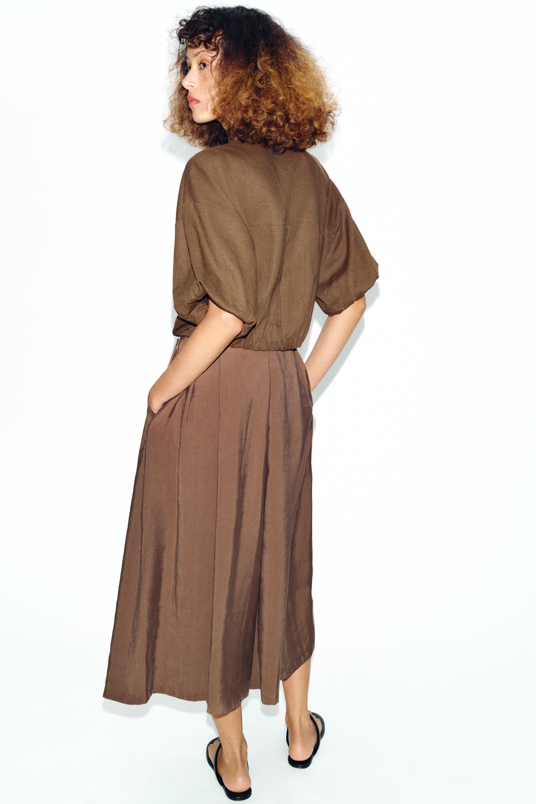 BERMUDA AMPLA FLUIDA - Mocha | ZARA Brasil