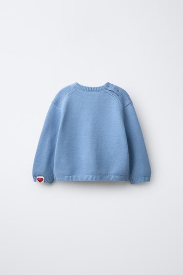 SNOOPY PEANUTS™ KNITTED JUMPER - Light blue by Zara - Image 1