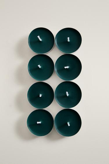 WINTER CYPRESS SCENTED TEALIGHT CANDLES (8 PACK) - whisky by Zara