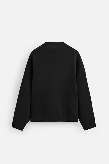 Zara BOXY FIT 方版針織衫 - 黑色 - 圖片 7