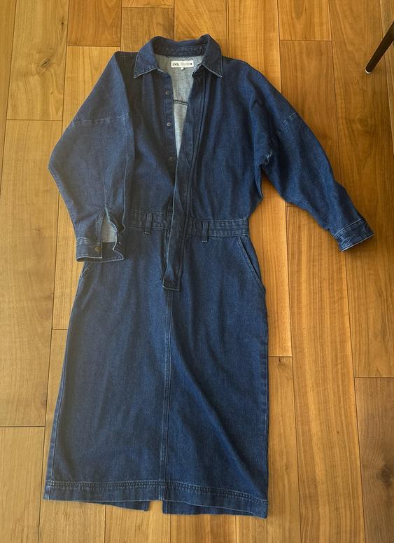 zw collection denim midi dress SECOND HAND Azazie James Dusty Rose Size (Waist):65 round-shape Dress zara Spring Outfits Prom Spring