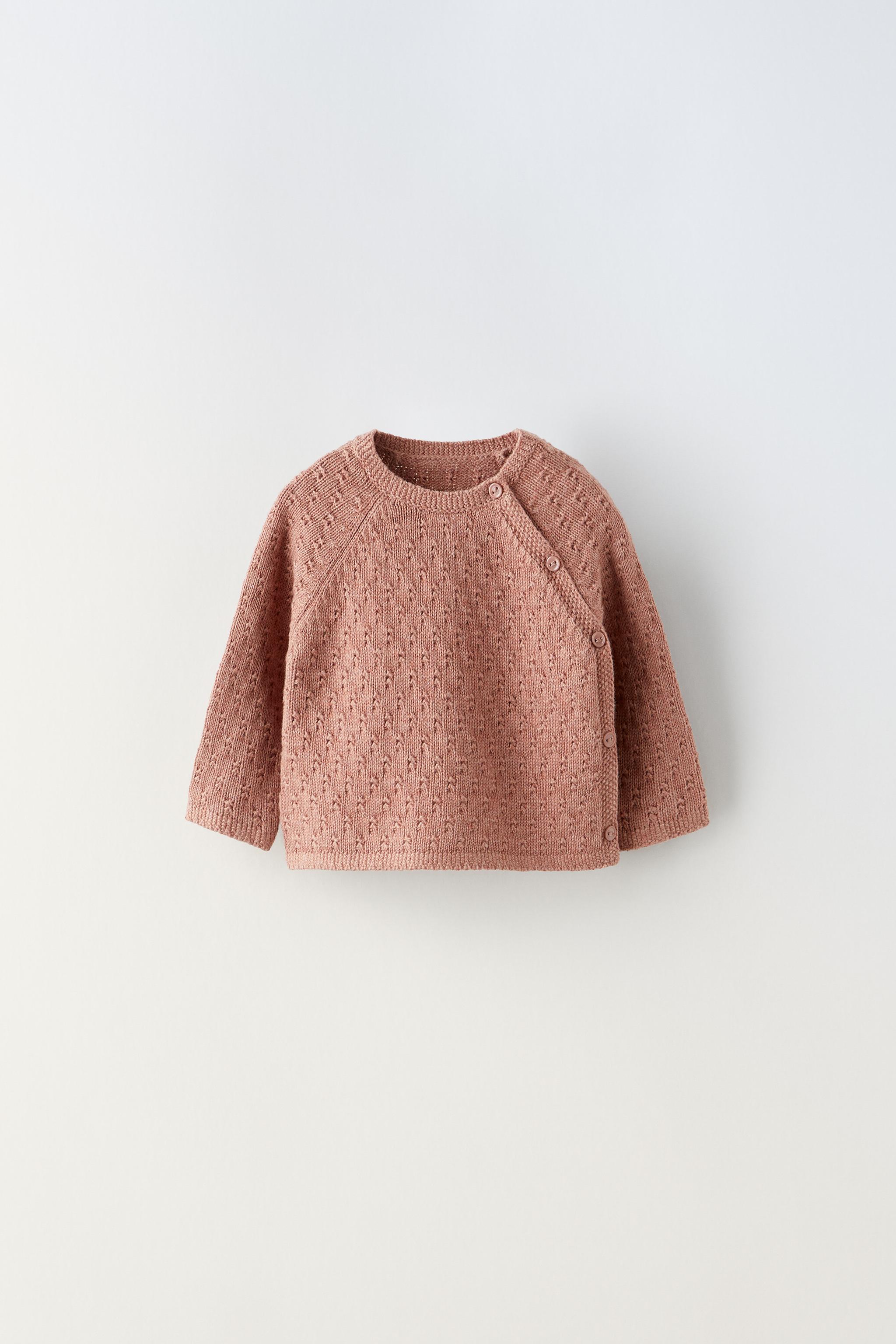 TEXTURED KNIT SWEATER - Pink