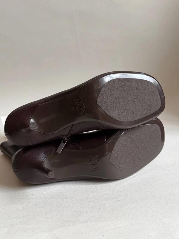 LEATHER KITTEN ANKLE BOOTS - Image 5