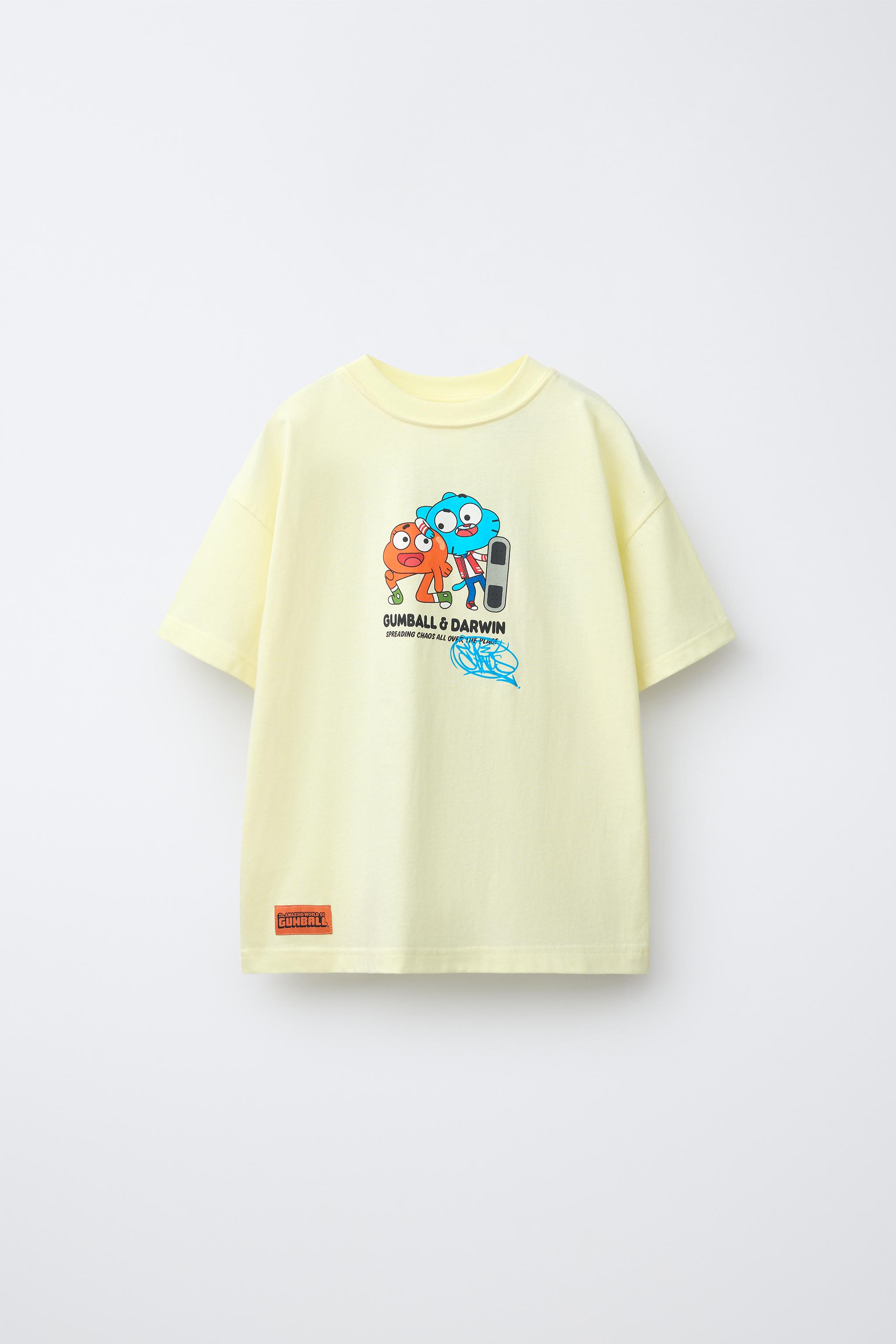 GUMBALL CARTOON NETWORK™ PRINTED T-SHIRT — Yellow (alternate view)